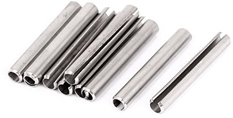 Aexit 10Stk. Schrank-Zubehör M6x45mm Edelstahl Hohlsplinte Spannstifte Scharniere Spannhülse Befestiger
