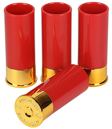 Pumpgun Patronen Schnapsgläser Patronenhülse im 4er Set Shots Pinnchen Munition