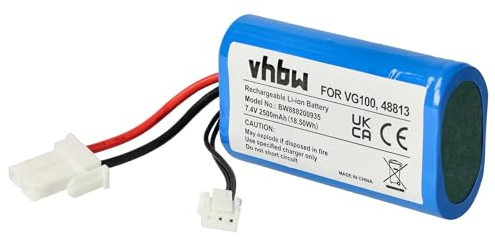 vhbw batteria compatibile con Vorwerk folletto VG100 home cleaner nero (2500mAh, 7,4V, Li-Ion)