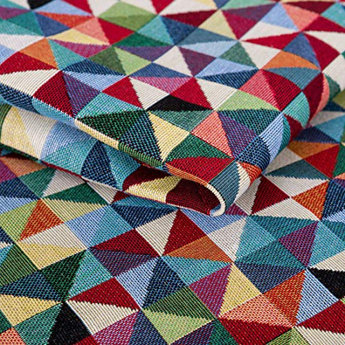 HEKO PANELS Polsterstoff Möbelstoff geometrisch Meterware, Peru | Stoff für Stühle, Eckbank Bezug, Bezugsstoff für Polstermöbel, geeignet für Kinder und Allergiker, 140 cm breit