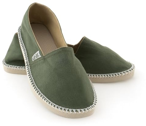 SEAC Malaga, Espadrilles décontractées pour Femmes et Hommes en Toile et Coutures Apparentes Classiques, Semelle antidérapante