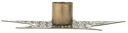 Kerzenhalter Stern Gold 14 x 14 cm für 1 Stabkerze Ø 2,2 cm Geschenk Advent Weihnachten Tischdeko