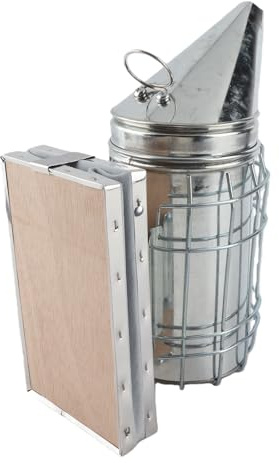 MAVIS LAVEN Bee Hive Smoker ，Portable Bee Hive Smoker with Heat Shield Protection Board Iron Beekeeping Equipment