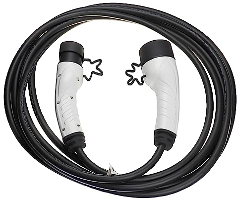 vhbw Ladekabel Typ 2 zu Typ 2 kompatibel mit DS 4 E-Tense 225 Elektroauto, 1-phasig, 16 A, 3,5 kW, 7 m