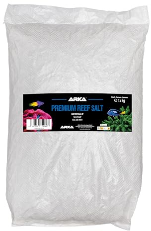 Riffsalz Meerwasseraquarium 15 kg - Reef Salt für Salzwasser Aquarium | synthetisches Meersalz, schnell löslich, nitratfrei, phosphatfrei, für Korallen, SPS, LPS, Weichkorallen, Fische, Meerwasser