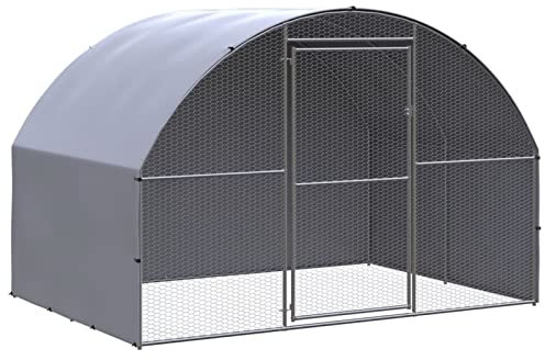 Outdoor-Hühnerstall, BULANED Kaninchenstall, Legenester Für Hühner, Hühnerhaus, Hasenstall Draußen, 3x2x2 m Verzinkter Stahl