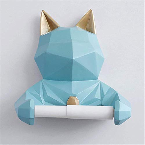 OUSIKA Toilet Paper Holder Wall Mount Fauna Tissue Box Toilet Paper Holder Wall Mounted Bathroom Toilet Figurine Doll Tissue Holder Menage Decoration Roll Paper Tissue Box Shelf
