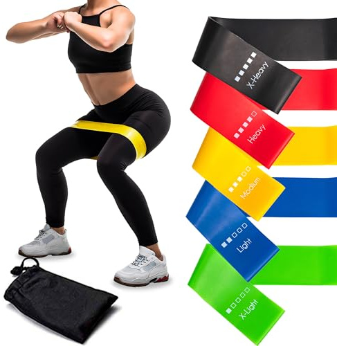 unycos - Bandas Elásticas Fitness de Látex Agradable a la Piel/Bandas de Resistencia, Cintas Antideslizantes para Glúteos, Brazos y Piernas, Gomas que Permiten Trabajar Fuerza-Musculación