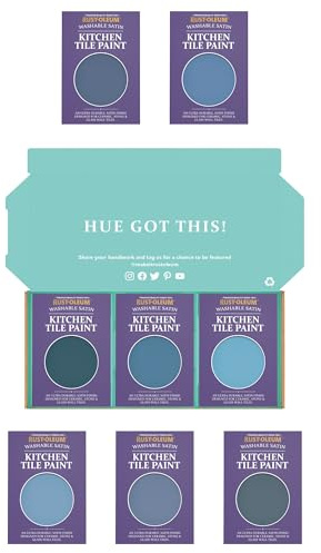 Rust-Oleum Kitchen Wall Tile Paint in Satin Finish – Deep Blue Tester Box