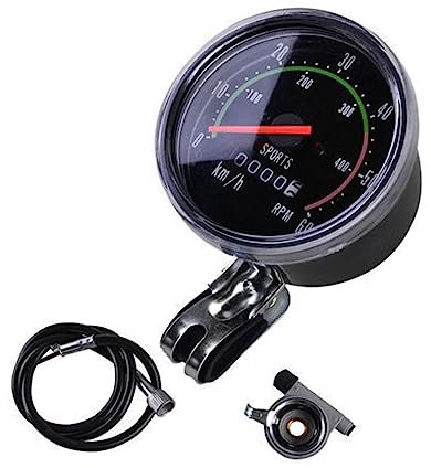 BESPORTBLE Fahrradzubehör Fahrrad Runder Mechanischer Code-tabellen-Tachometer Mechanischer Track Time Distance Bike-kompatibel