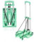 ZHJINGYU Diable Pliant en Aluminium 2 Roues - 35KG Capacité | Léger & Résistant - Extensible + 2 Cordons Elastiques - Diable Pliable pour Déménagement, Coursiers, Voyages & Bureau (Vert)