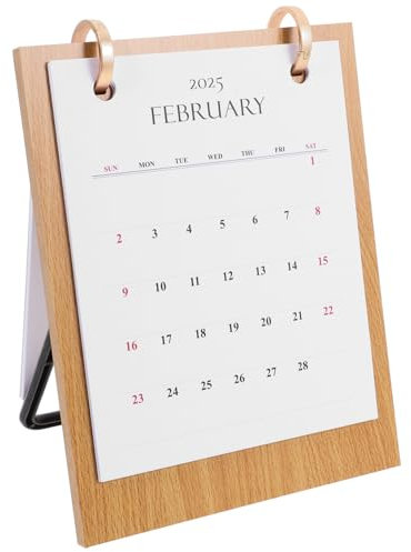 NUOBESTY Kalender Im Stehstil 2024 Dekorativer Schreibtischkalender Monatlicher Stehkalender für Das Home Office Dekorativer Kalender 2024–2025