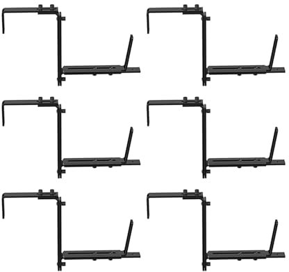 jiingekk Boxes Holders, 4/6pcs Adjustable Window Flower Boxes Brackets Wall Mount Plant Holders Window Sill Planter Support set for Outdoor Use