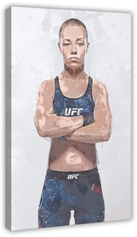 WANGCYJS Rosen-Namajunas-Poster, Boxbild, Leinwand, Poster, Wandkunst, Dekordruck, Bild Gemälde für Wohnzimmer, Schlafzimmer, Dekoration, Rahmen: 40 x 60 cm