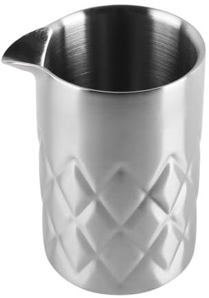 VOANZO Bicchiere per mescolare Cocktail da 540 ml, in Acciaio Inox 304, per mescolare Martini, Shaker in Vetro Senza Cuciture con Fondo appesantito, Bicchiere per mescolare per baristi