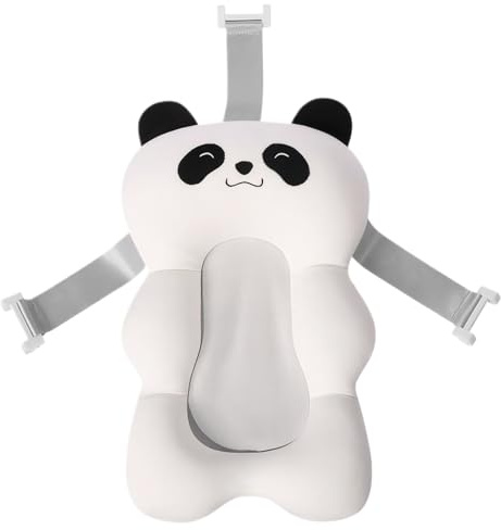 Almohada de baño para bebés, almohadilla de baño de bebé suave y segura, lindo cojín de baño de bebé de forma de panda, almohada de soporte de bañera infantil universal de dibujos animados para bañer
