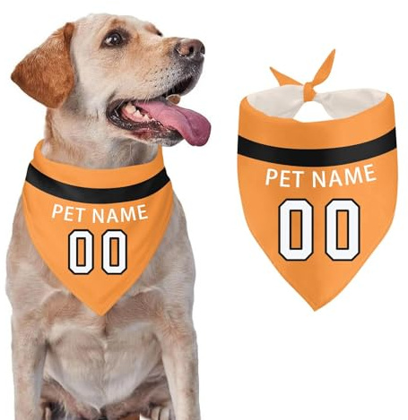 Hundehalstuch, Hundehalstuch, personalisierbar, mit Namen, personalisierbar, Lätzchen, Dreieckstuch, Geschenk für kleine, mittelgroße und große Hunde und Katzen