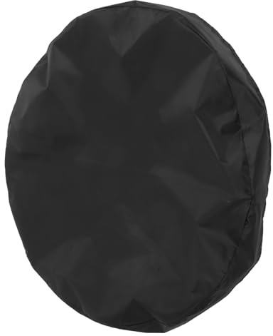 SUPVOX Cubierta Redonda para Fogata de Gas Negro, Tela Oxford | Ajuste Ceñido, Resistente al Clima, Portátil y Ahorra Espacio, Diseño Elegante para Patio y Jardín