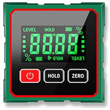 4-seitiges magnetisches digitales Winkelmessgerät mit Laser Elektronischer Winkelmesser Horizontometer Neigungsmesser Winkel Neigungsmesslineal