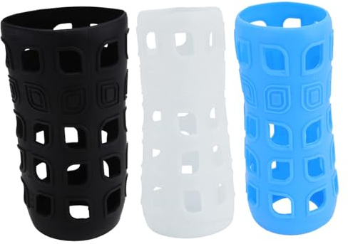GANAZONO Lot De 3 Housses De Bouteille Multifonctions en Silicone pour Boissons Froides Réutilisable