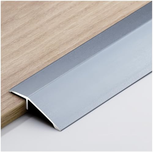 Übergangsleiste aus Aluminium, Türschwellen Leiste Fußböden, Abdeckleisten mit höhenausgleich, geeignet für u.a. Fliesen, Laminat und Parkett(Gray,35mm x 2700mm(90cm*3))