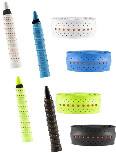 Ceeyoll, 4pcs, Tennisschläger Griffband, Griffband Badmintonschläger, Selbstklebend, Trocken und Rutschfest, Grip Tape, Geeignet für Tennisschläger, Badmintonschläger, Squashschläger und Angelschläger