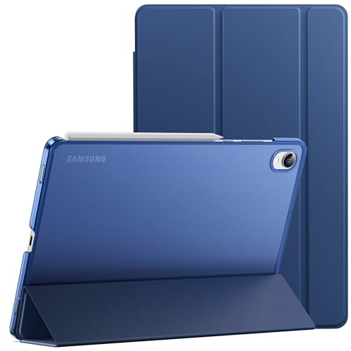 JETech Funda para Samsung Galaxy Tab S11, Marino | Trasera Translúcida Slim, Soporte Tríptico, Activación/Reposo Automático, Carcasa Protección Ligera Antigolpes