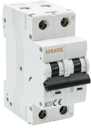 Webmatel Interruptor Automático Magnetotérmico Residencial Curva C | 10A | 6kA | 1P + Neutro | 230V | Montaje Carril DIN |