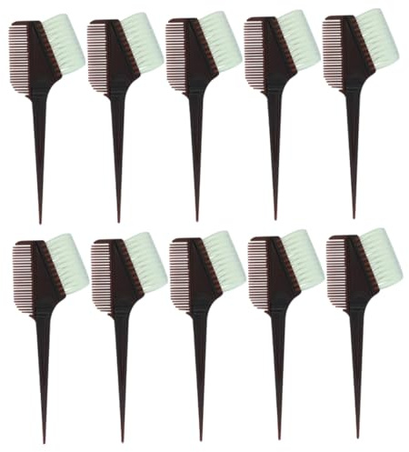 HEALEEP 10pcs Hair Dye Comb Bowl for DIY Barber Hairdresser Hair Dye Brush and Coloring Comb for Dark Ash Blonde