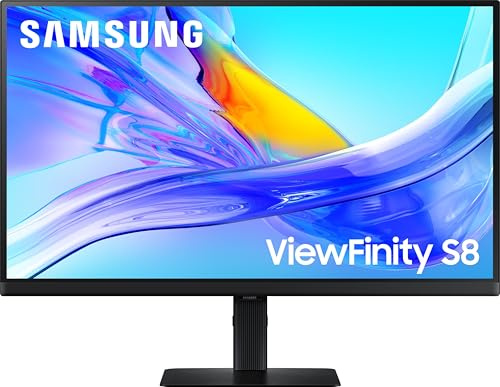 Samsung LS27D804UEUXXE Monitor PC 68,6 cm [27] 3840 x 2160 Pixel 4K Ultra HD Nero (Samsung ViewFinity S8 S27D804UEU sk?rm)
