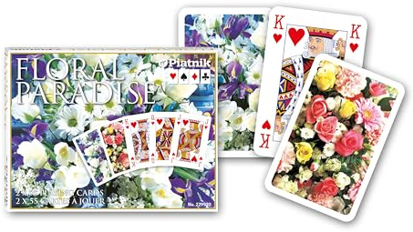 Piatnik Paradis Floral Bleu: Coffret Bridge