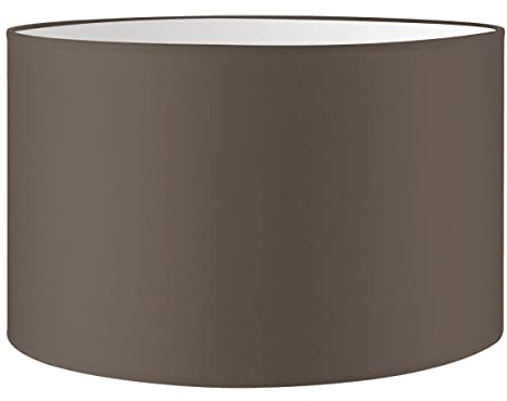 Lampenschirm rund | Bling | Stofflampenschirm | Textilschirm | Baumwolleschirm | Für E27 Fassung | Durchmesser 35cm Höhe 21cm | Beige | Für alle Innenraumen IP20 | Ohne Leuchtmittel