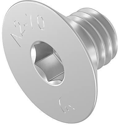 Tornillo avellanado SECCARO M6 x 8 mm, acero inoxidable V2A VA A2, DIN 7991 / ISO 10642, hexágono interior, 20 piezas