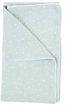 KraftKids Babydecke in Musselin mint Pusteblumen, Kuscheldecke 70 cm x 100 cm, 100% Musselin Stoff mit Liebe handgefertigt in der EU