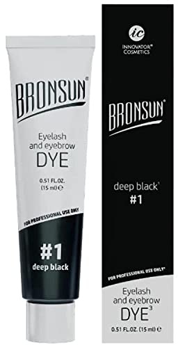 Augenbrauenfarbe und Wimpernfarbe zum Färben - Instant Eyebrows and Lashes Farben Langanhaltend 15ml (Deep Black N°1)
