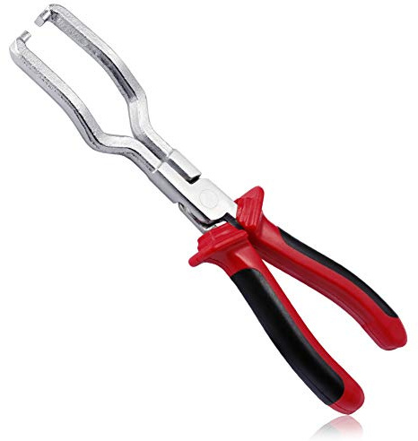 SPEEDWOX 22,9 cm Kraftstoffleitungszange, Filterschieber, Benzin-Schlauchklemme, Schnelltrennung, Werkzeug für Autowartung, rote Griffe