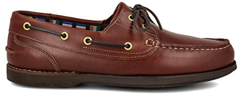 PAYMA - Chaussures Bateau Mocassin de Sport en Cuir pour Hommes. Grandes Tailles. Cuir huilé. Semelle en Caoutchouc. avec ou sans Lacets. Marron, Bleu Marine et Noir