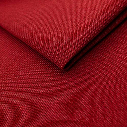HEKO PANELS Stoff Meterware Mona, Polsterstoff Bezugsstoff, blickdicht, Rot | Möbelstoff Meterware zum Nähen, Bezugsstoff für Sofa, Ecksofa, Eckbank, Stühle, Möbelstoffe 300 g/m², 100 % Polyester