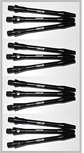 Thor-Darts ®™ Laser Etched Aluminiumschäfte 35mm Short / 47mm medium schwarz/blau/Silber Dart Alu Shafts with Laser Engraved Thor-Logo
