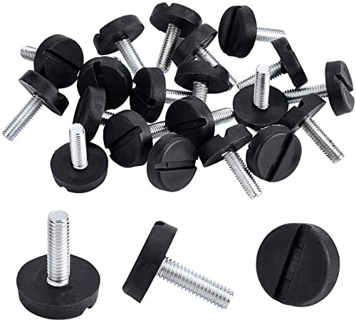 GORGECRAFT 20 STÜCKE 20 mm X M6 Gewinde Verstellbare Möbel-Nivellierer Zum Einschrauben Mit Gewinde Nivellierfuß-Einstellfuß Aus Verzinktem Stahl Schraubfuß-Nivellierer Zum Anschrauben