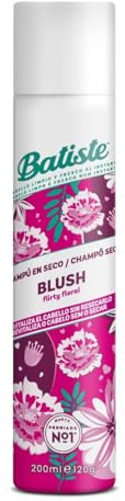 Batiste Champú Seco Blush, 200g Aerosol, Floral, para todos los tipos de cabello