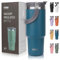 Riley Joy Travel Mug with Handle 30oz Double Wall Stainless Steel Insulated Tumbler with Straw and Lid Leakproof Coffee Mug for Hot Iced Drink