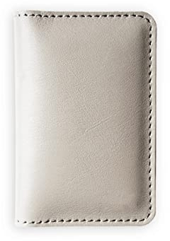 Kartenhülle Visitenkartenetui aus Leder Bankkartentasche Visitenkartenetui for Herren und Damen Visitenkartenhalter (Color : Wit)