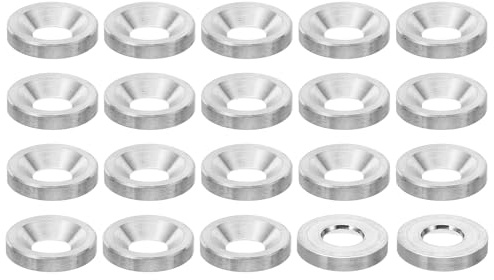 PATIKIL Rondelle a Testa Svasata M6, 20pz Diametro 16mm Altezza 3mm in Acciaio Inossidabile 304 Svasato Rondella Bullone Testa Svasata Rondelle Acciaio per Costruzione Industriale