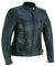 Chaqueta de Moto Negra Vintage de Piel de Vaca para Mujer, con Forro y Protectores Removibles (FR/ES, Letras, L, Regular, Regular, Auténtico cuero de vaca)