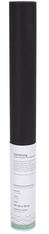 SEMPLIX Tear-Strong starkes Stickvlies - zum Wegreißen für schwere Stoffe und dichte Stickmuster (schwarz, 50 cm x 10 m)