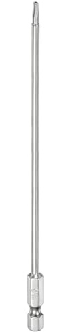 sourcing map Punta Torx di sicurezza T10 con gambo esagonale da 1/4, lunghezza 15,2 cm, in acciaio S2, magnetico, resistente alle manomissioni, cacciavite a stella con foro per punte da trapano per
