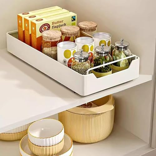 Teleskopschublade, ausziehbare Schublade für Schrank, Teleskopschublade, selbstklebend, Küche, ausziehbar, Schrank, Organizer, ohne Bohren, für Badezimmer, Schlafzimmer (20 cm Breite)
