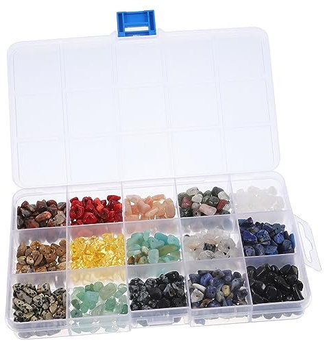 HOODANCOS 1 Schachtel Abstandsperlen bastelsets+für+kinder bastel set für kinder kinderknallzeug choker halskette decor Schmuckperlen Steinperlen zur Schmuckherstellung Kiesperlen Naturstein