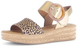 Gabor Sandales à plateforme pour femme 64.550-4 cm talon compensé & fermeture velcro - Sandales élégantes & mules pour femme, 38 EU